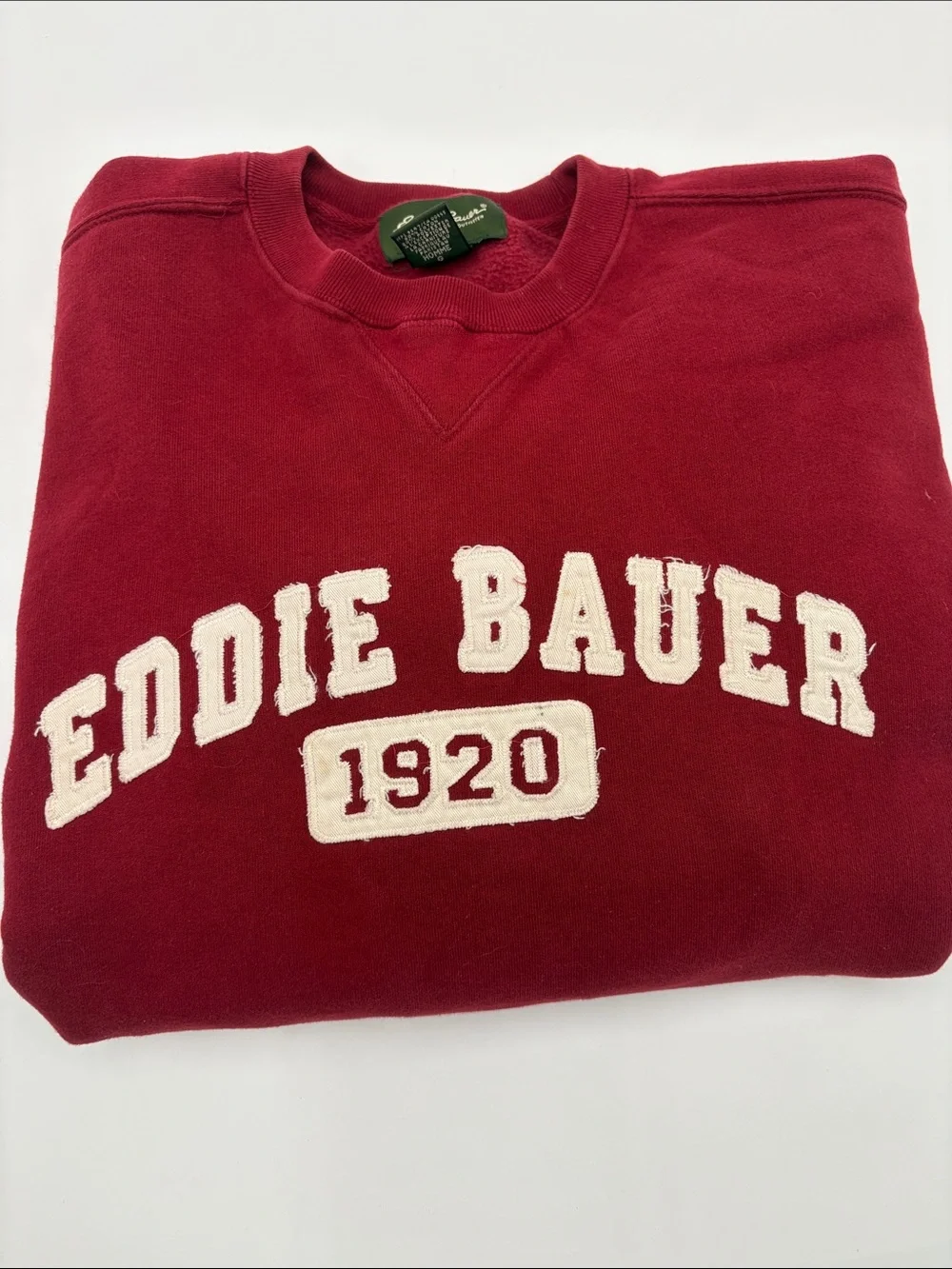Eddie Bauer 1920 Red Crewneck Sweatshirt Men’s Large Vintage Style